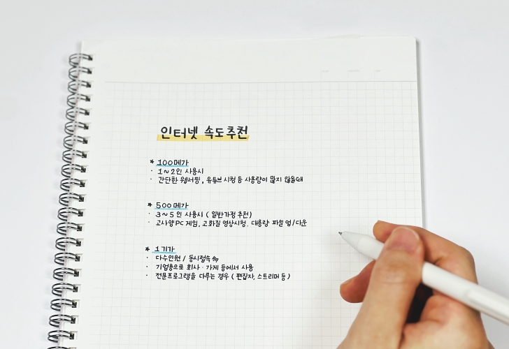 인터넷 속도 종류 설명